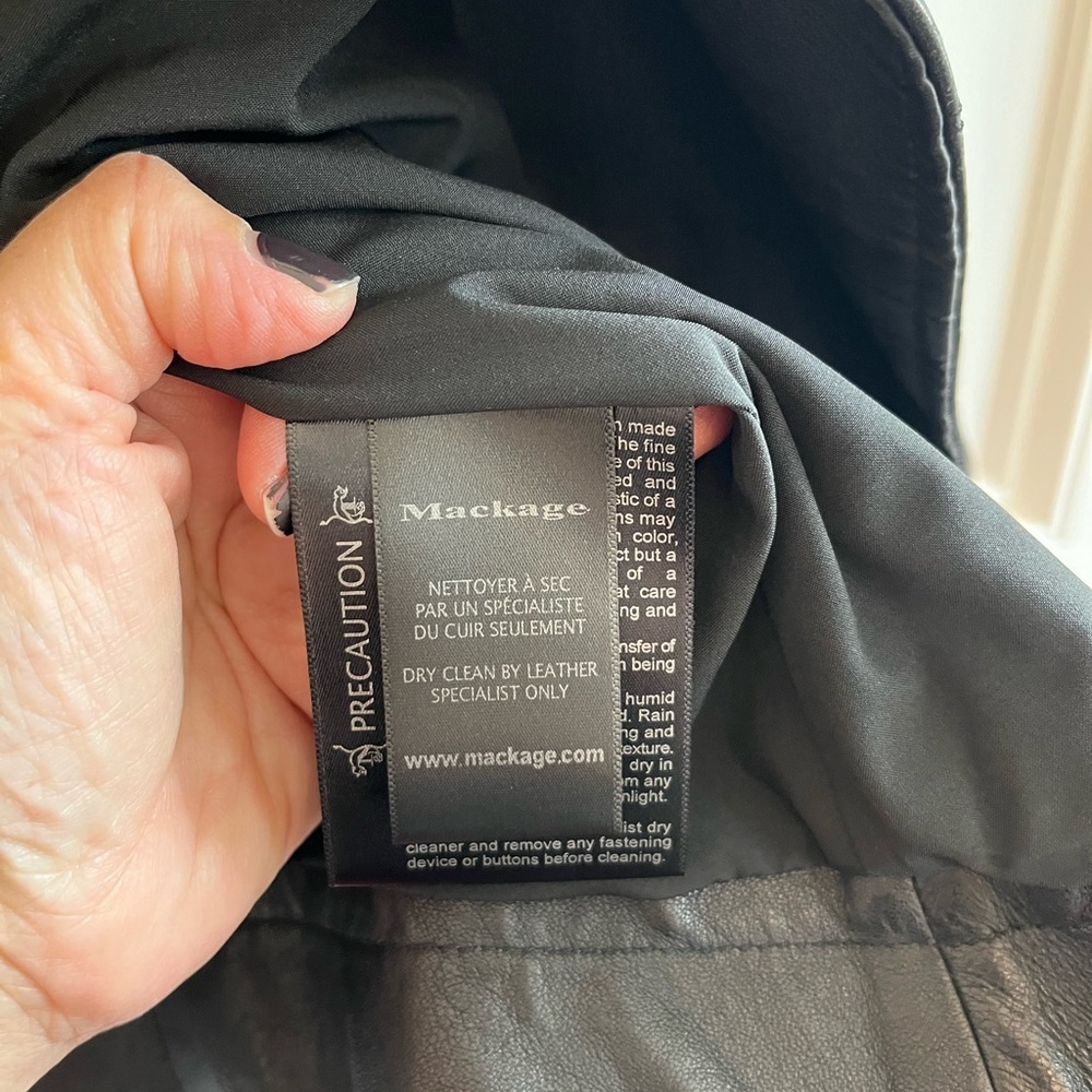 Mackage for Aritzia Kenya Lambskin Leather Moto Jacket Black Size Small - Picture 11 of 15
